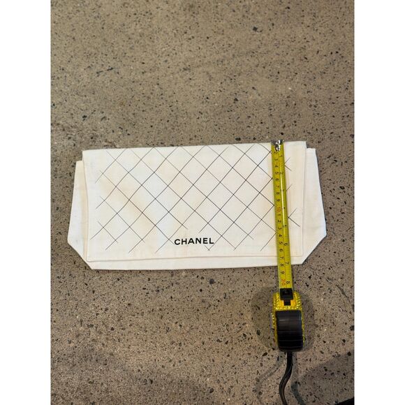 Chanel White Dust Bag – 14x7 – Authentic Cotton Logo Storage Pouch - Picture 3 of 10